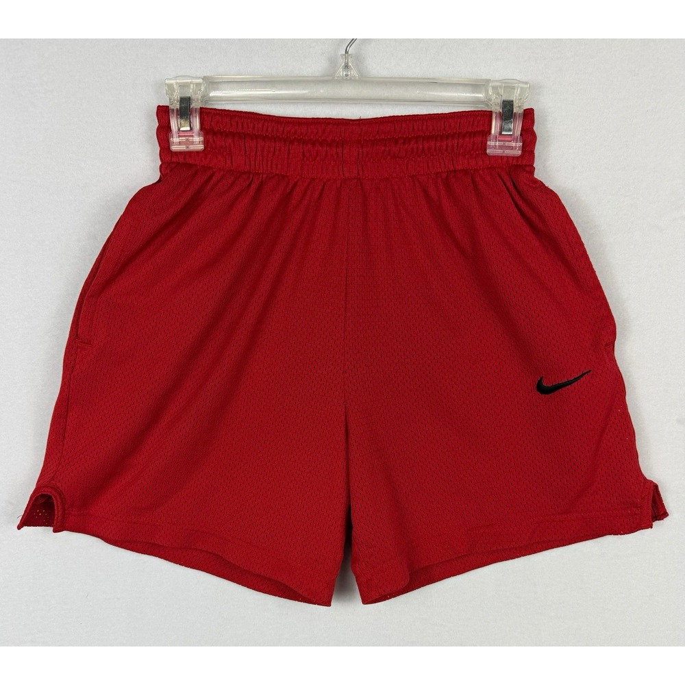 Nike Men's Red Mesh Athletic Basketball Shorts Size S, Elastic Waist
